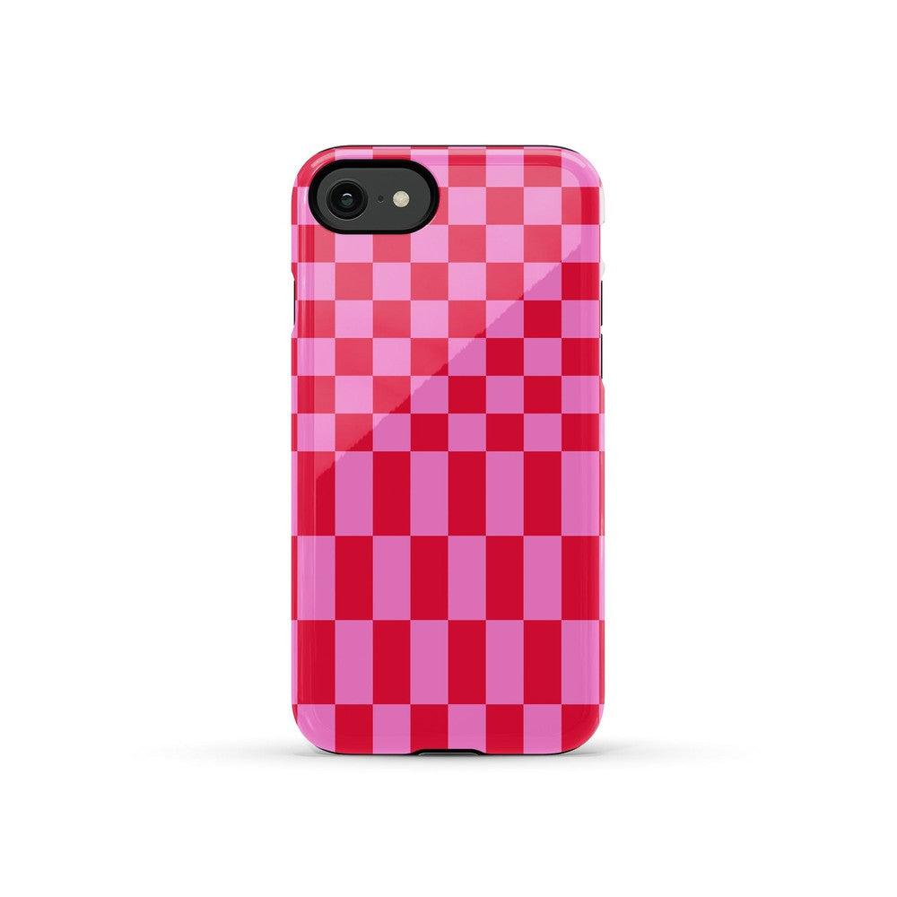 Vibe Check | Pink Checkerboard Case