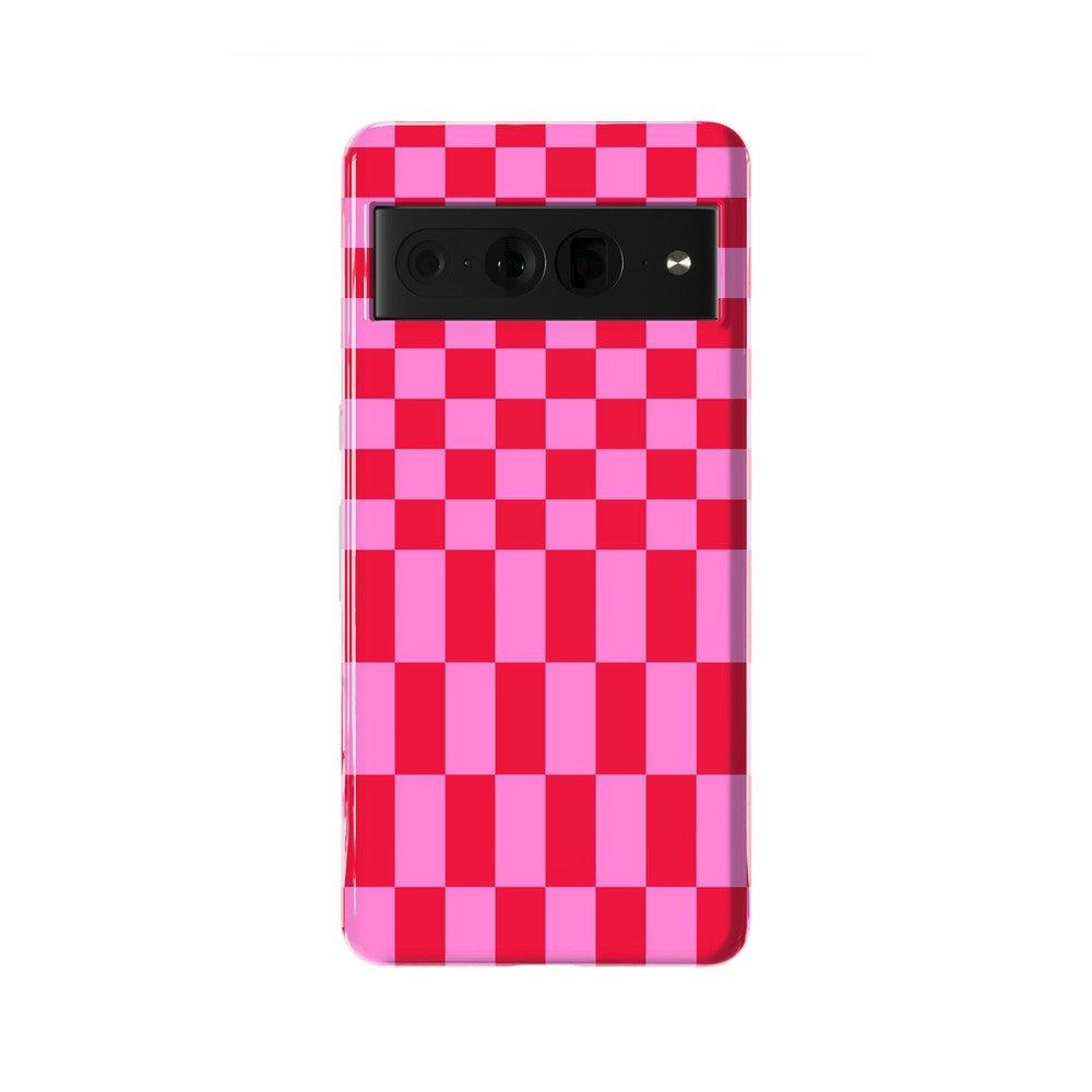 Vibe Check | Pink Checkerboard Case