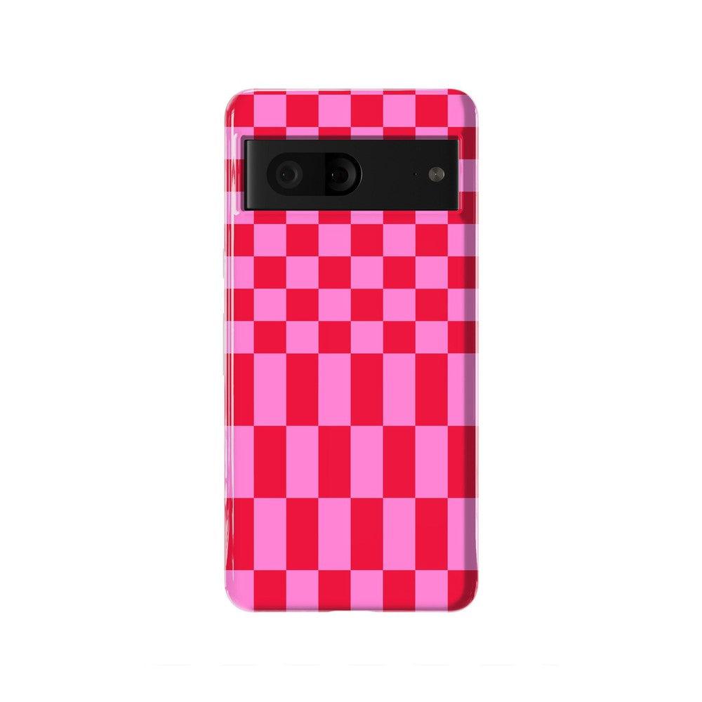 Vibe Check | Pink Checkerboard Case