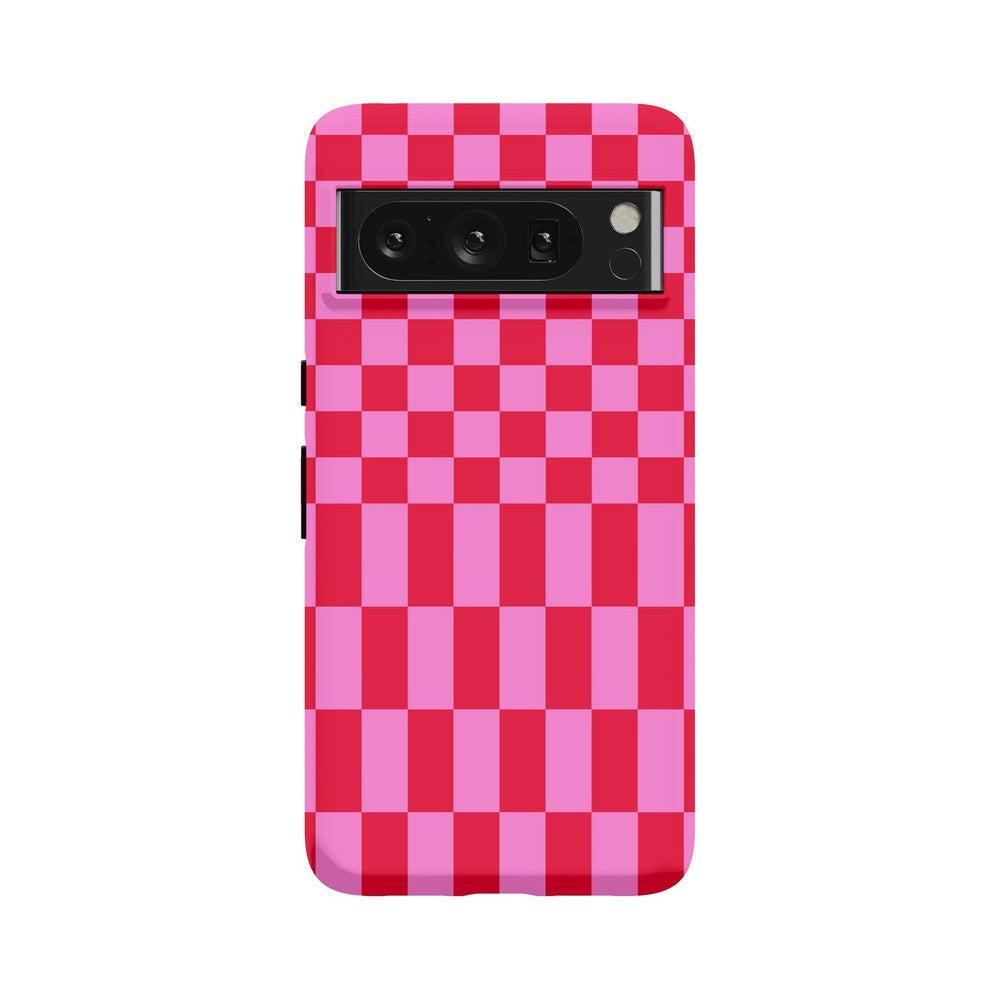 Vibe Check | Pink Checkerboard Case