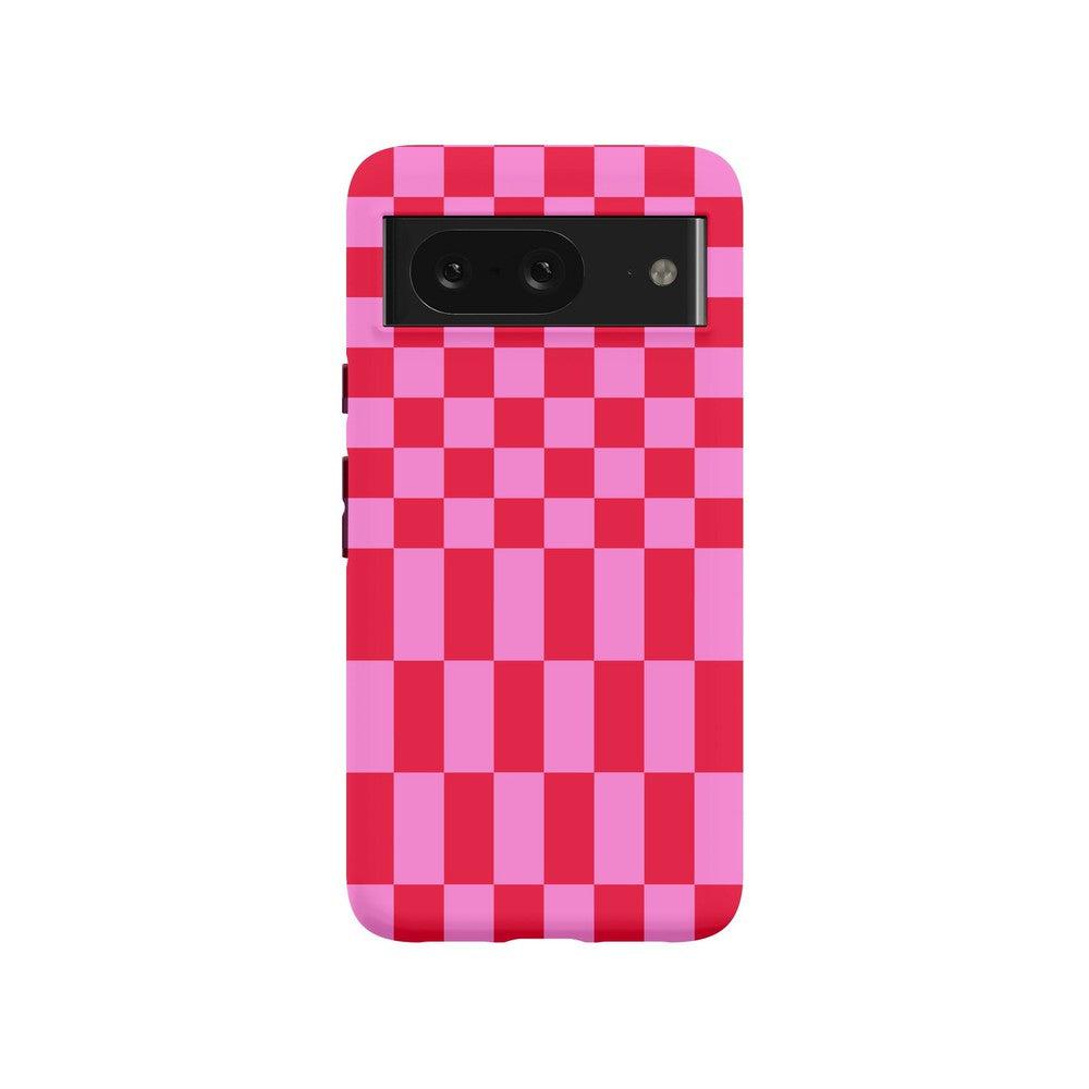 Vibe Check | Pink Checkerboard Case