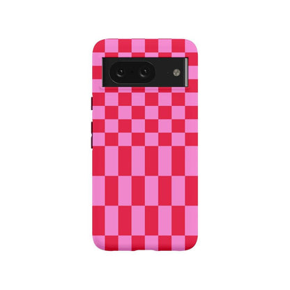 Vibe Check | Pink Checkerboard Case