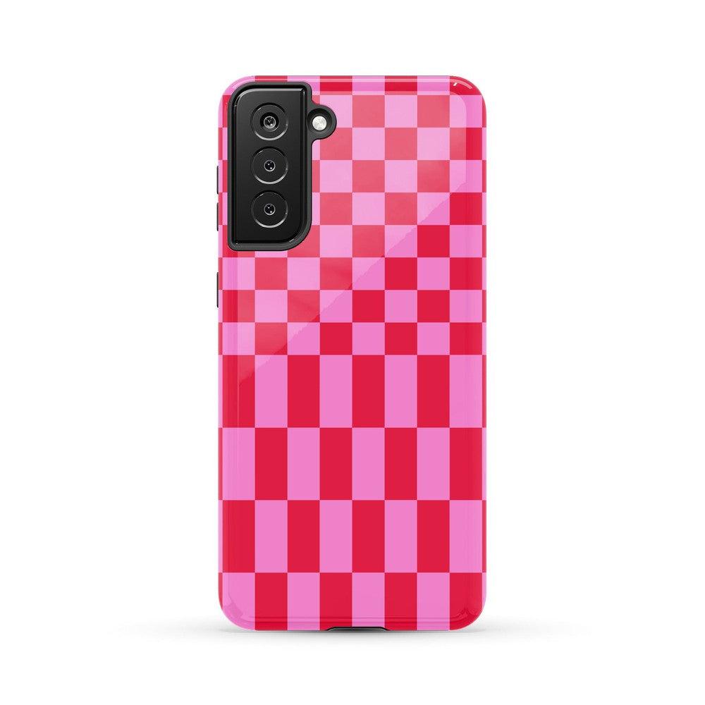 Vibe Check | Pink Checkerboard Case