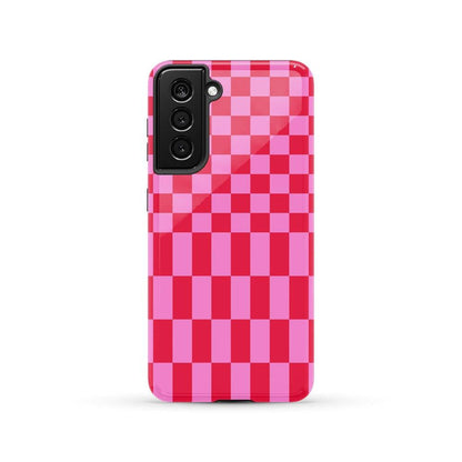 Vibe Check | Pink Checkerboard Case