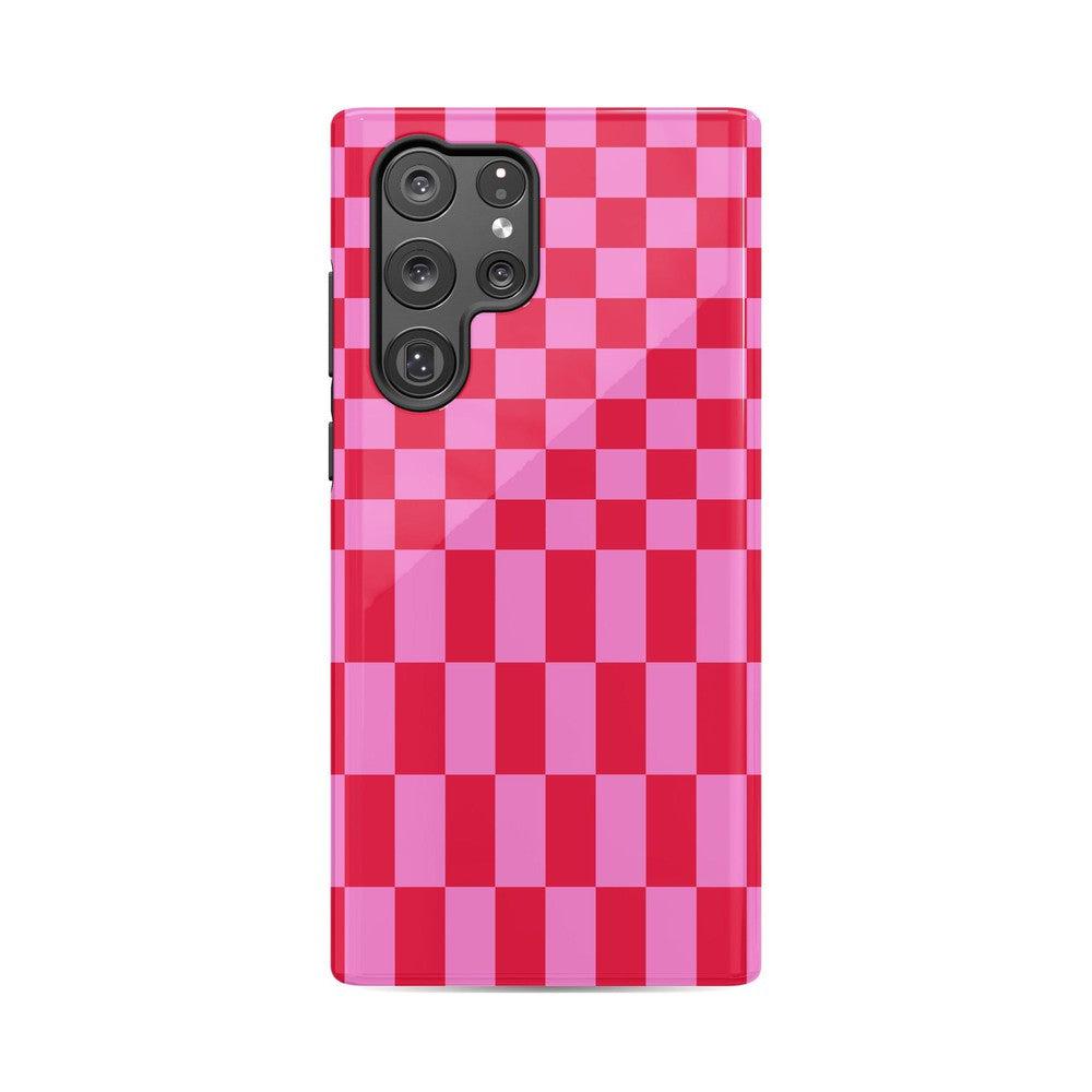 Vibe Check | Pink Checkerboard Case