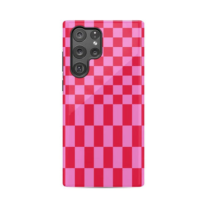 Vibe Check | Pink Checkerboard Case