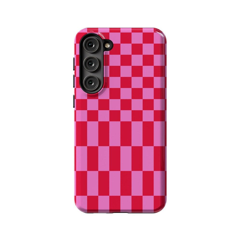 Vibe Check | Pink Checkerboard Case