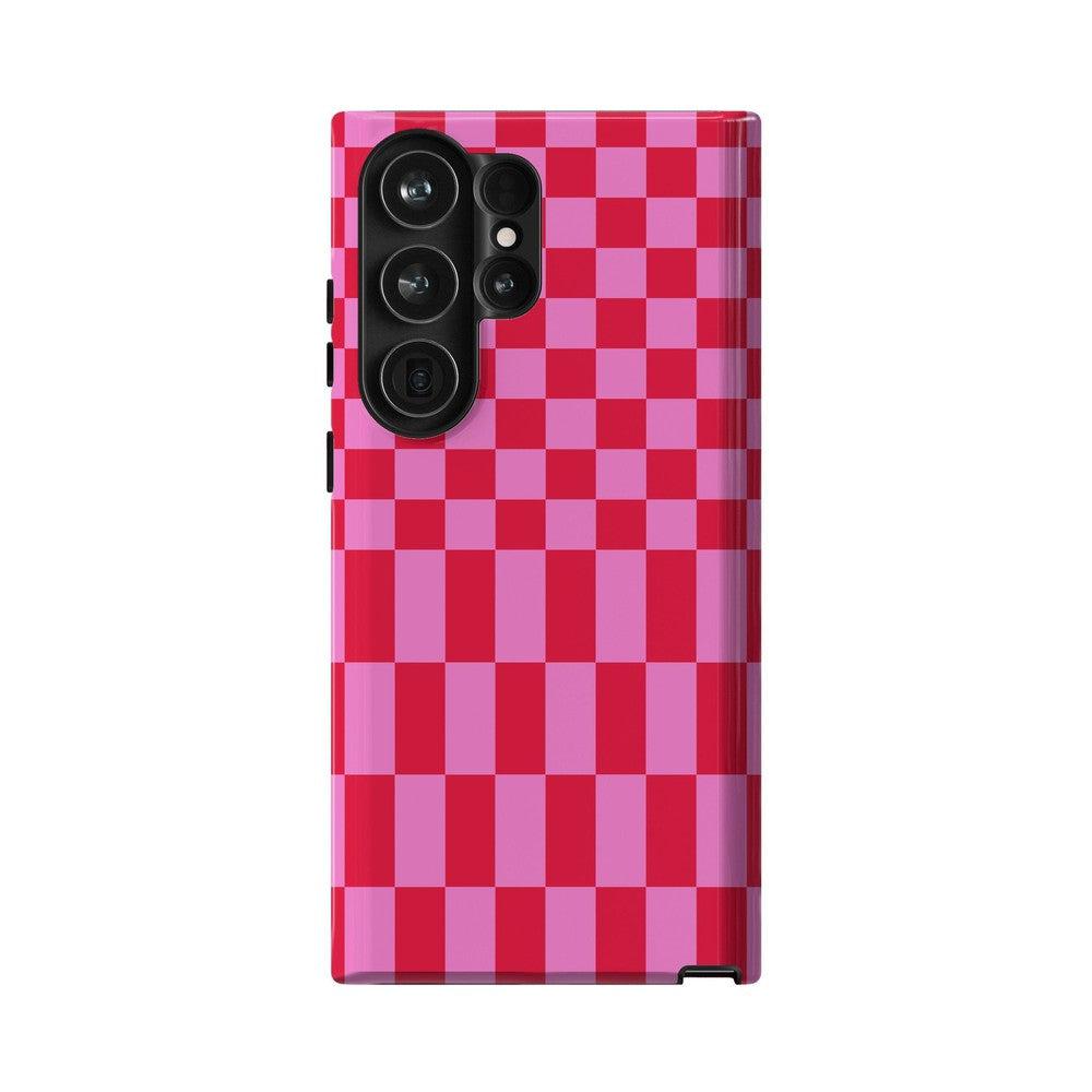 Vibe Check | Pink Checkerboard Case