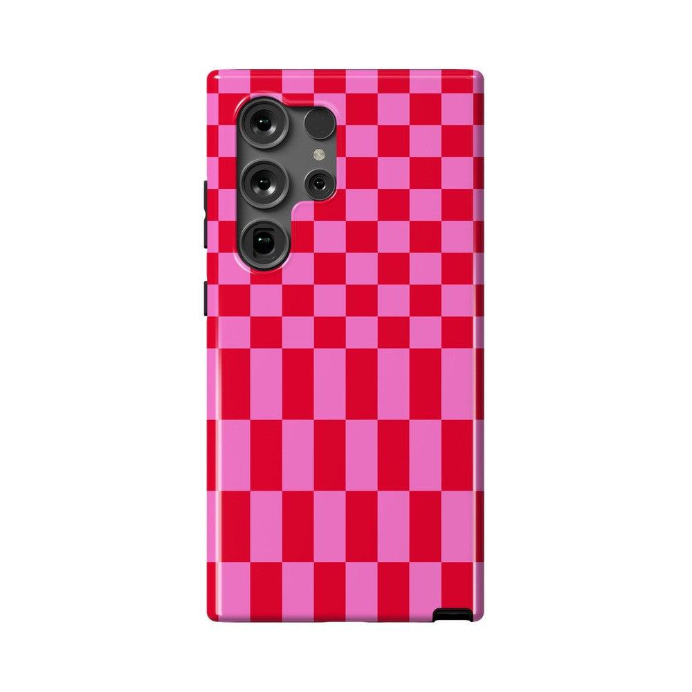 Vibe Check | Pink Checkerboard Case