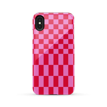 Vibe Check | Pink Checkerboard Case
