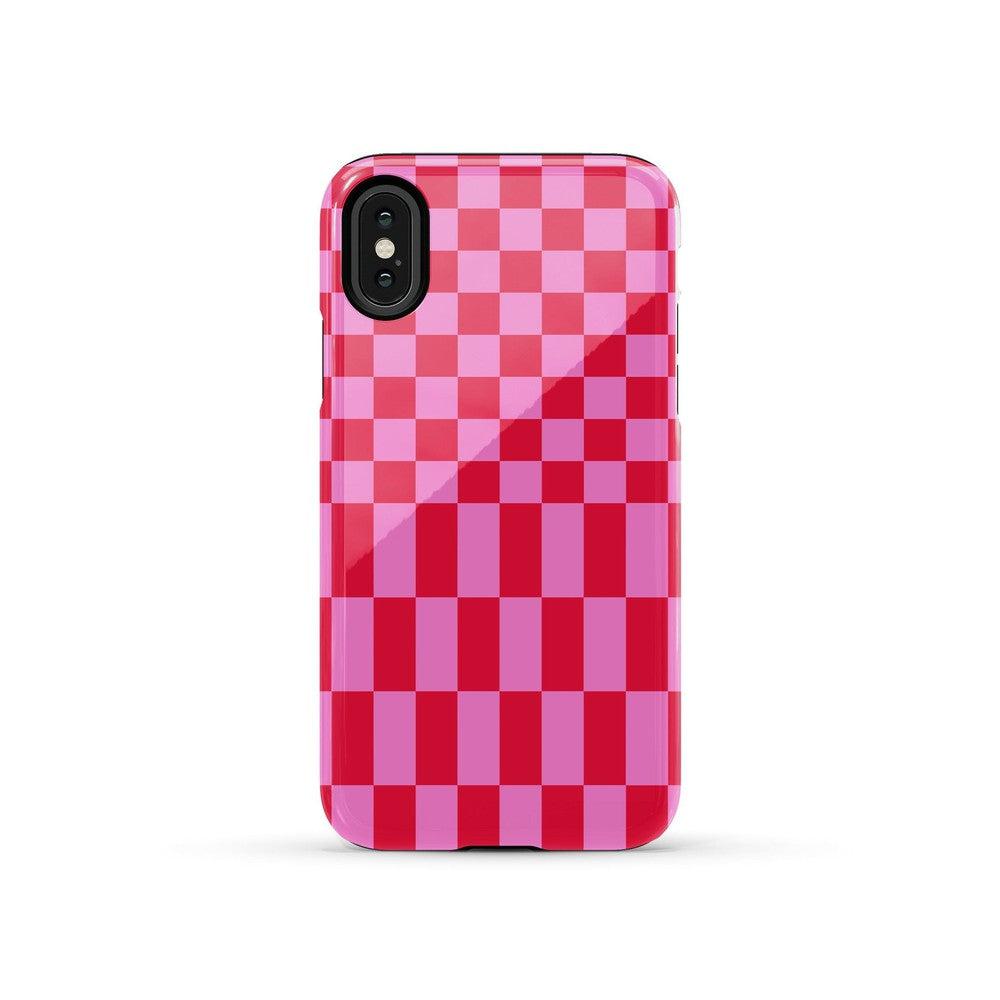 Vibe Check | Pink Checkerboard Case