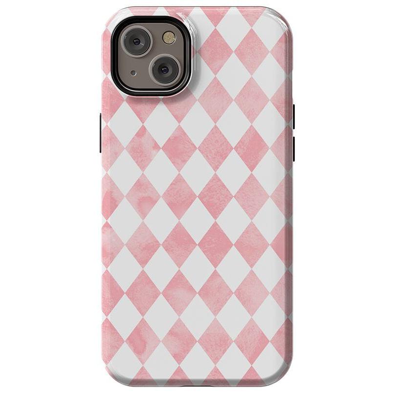 Queen of Diamonds | Pink Watercolor Case