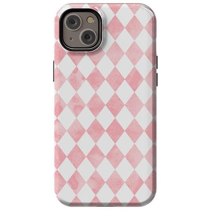 Queen of Diamonds | Pink Watercolor Case