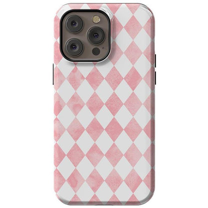 Queen of Diamonds | Pink Watercolor Case