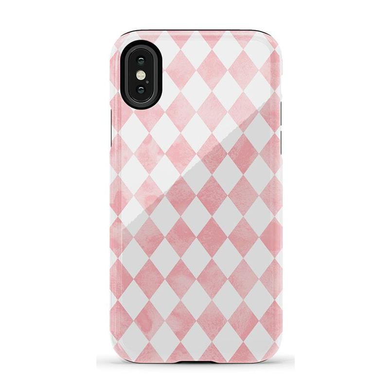 Queen of Diamonds | Pink Watercolor Case