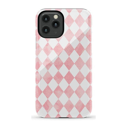 Queen of Diamonds | Pink Watercolor Case