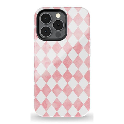 Queen of Diamonds | Pink Watercolor Case