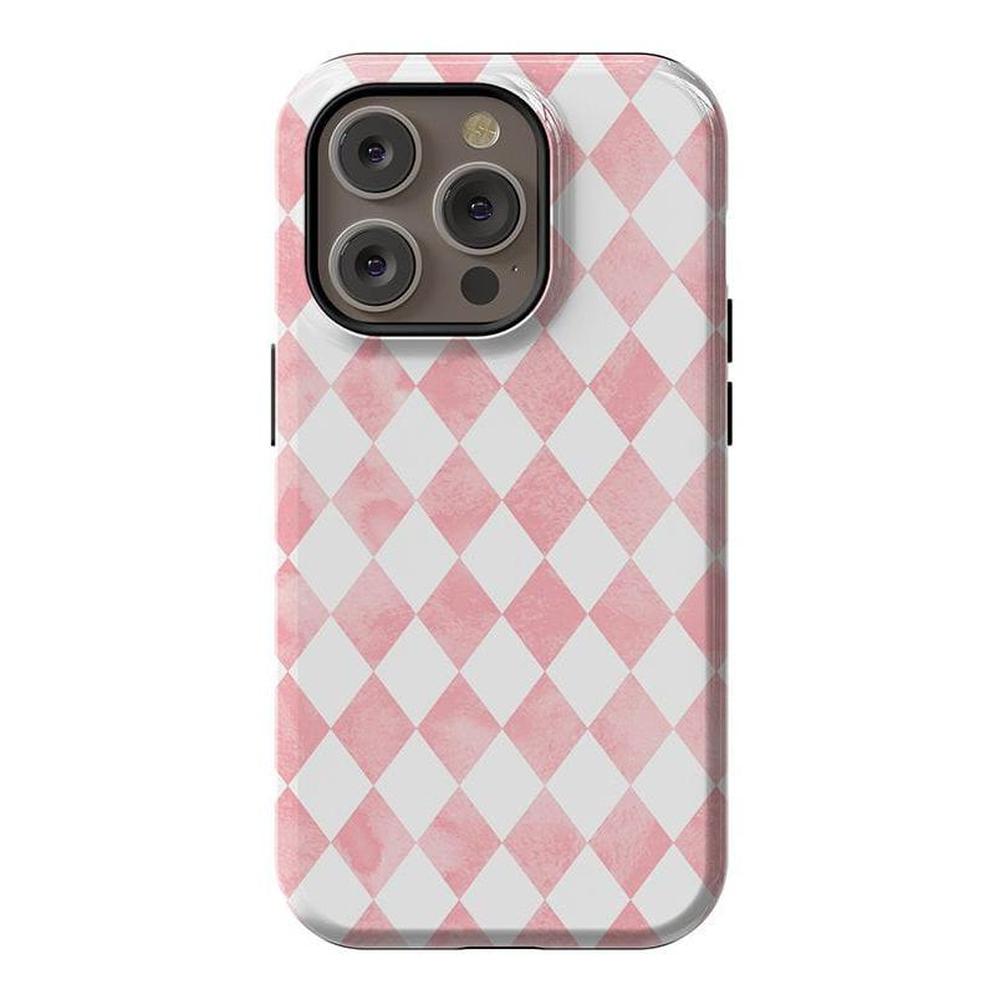 Queen of Diamonds | Pink Watercolor Case