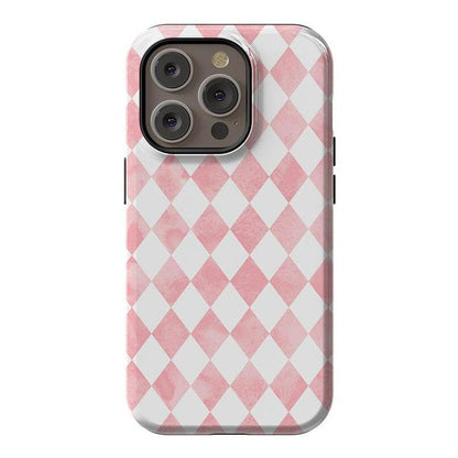 Queen of Diamonds | Pink Watercolor Case
