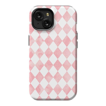 Queen of Diamonds | Pink Watercolor Case