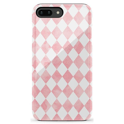 Queen of Diamonds | Pink Watercolor Case