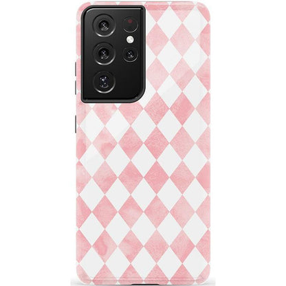 Queen of Diamonds | Pink Watercolor Case