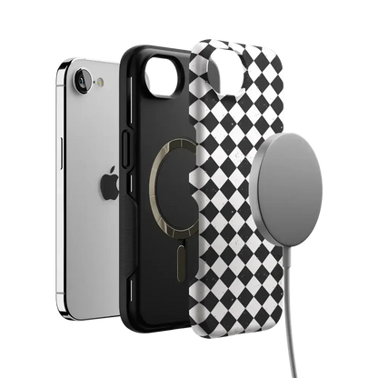 Salem's Hex | Black & White Checkered Case