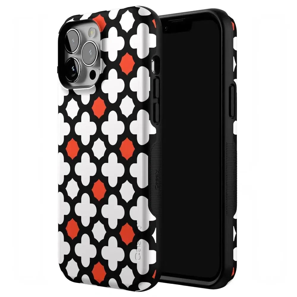 Red Lattice Tile | High Contrast Design Case