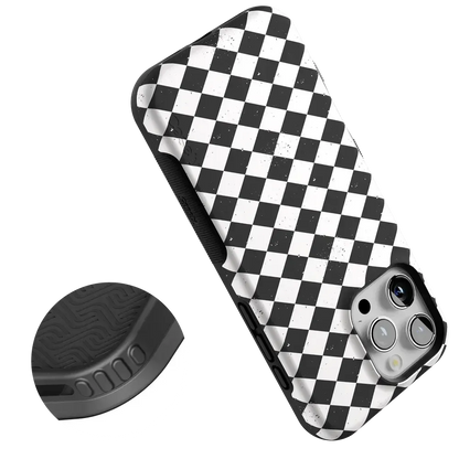 Salem's Hex | Black & White Checkered Case