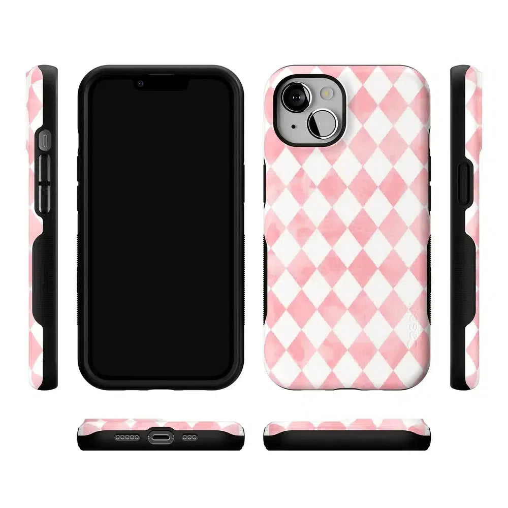 Queen of Diamonds | Pink Watercolor Case