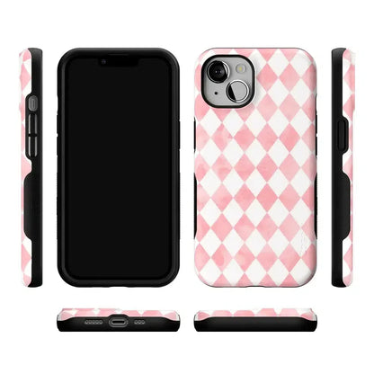Queen of Diamonds | Pink Watercolor Case