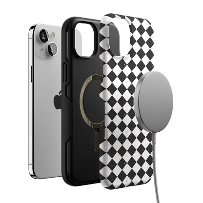 Salem's Hex | Black & White Checkered Case