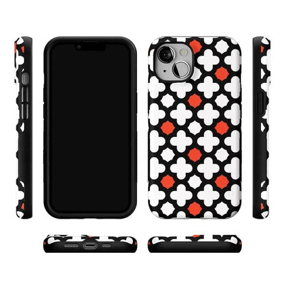 Red Lattice Tile | High Contrast Design Case
