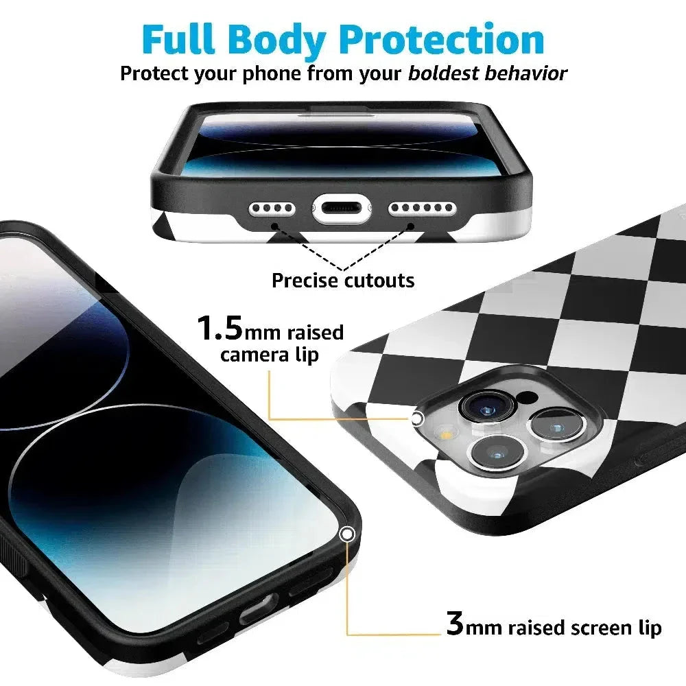 Black Checkerboard | High Contrast Design Case