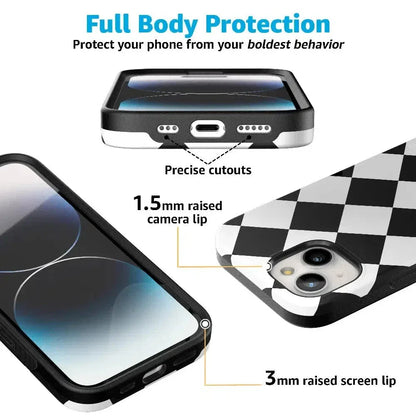 Black Checkerboard | High Contrast Design Case