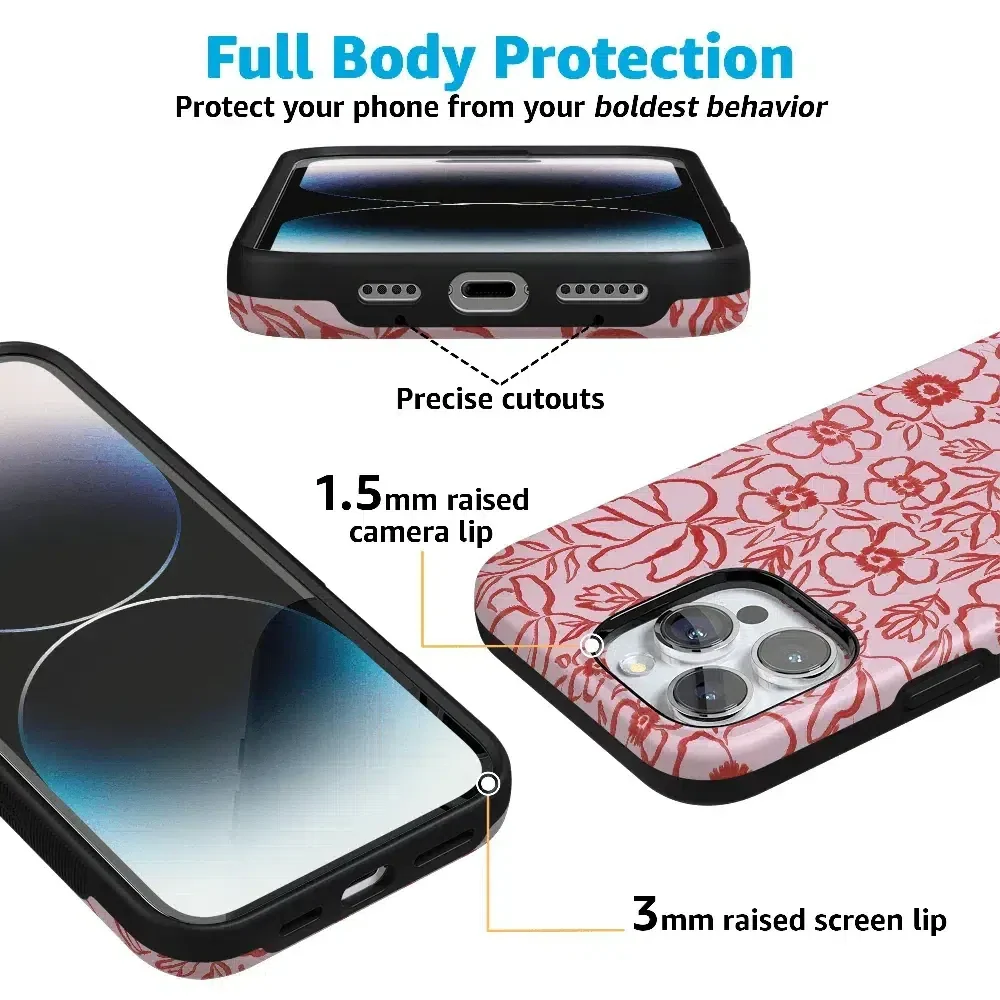 Blush Garden | Floral Doodle Case