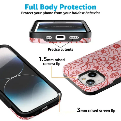 Blush Garden | Floral Doodle Case