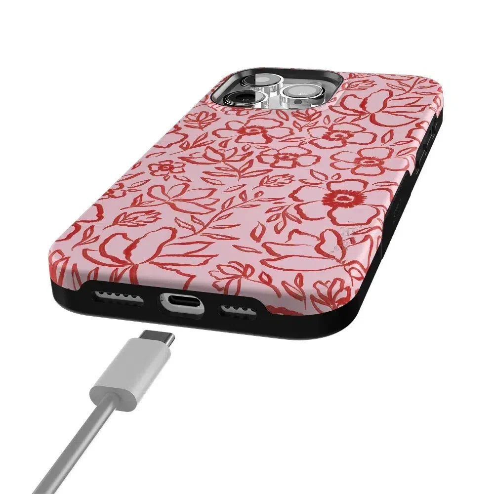 Blush Garden | Floral Doodle Case