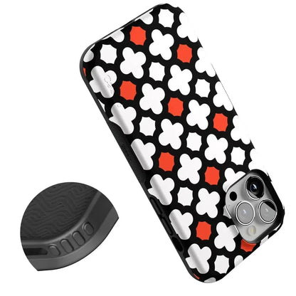 Red Lattice Tile | High Contrast Design Case