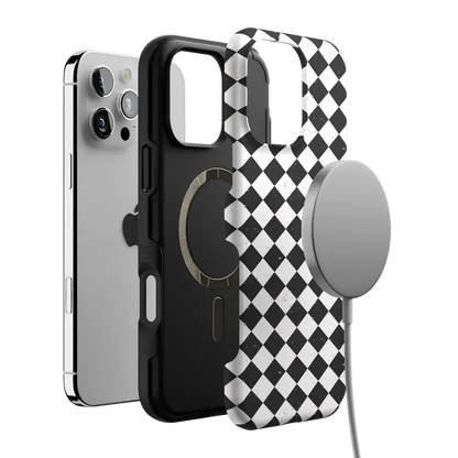 Salem's Hex | Black & White Checkered Case