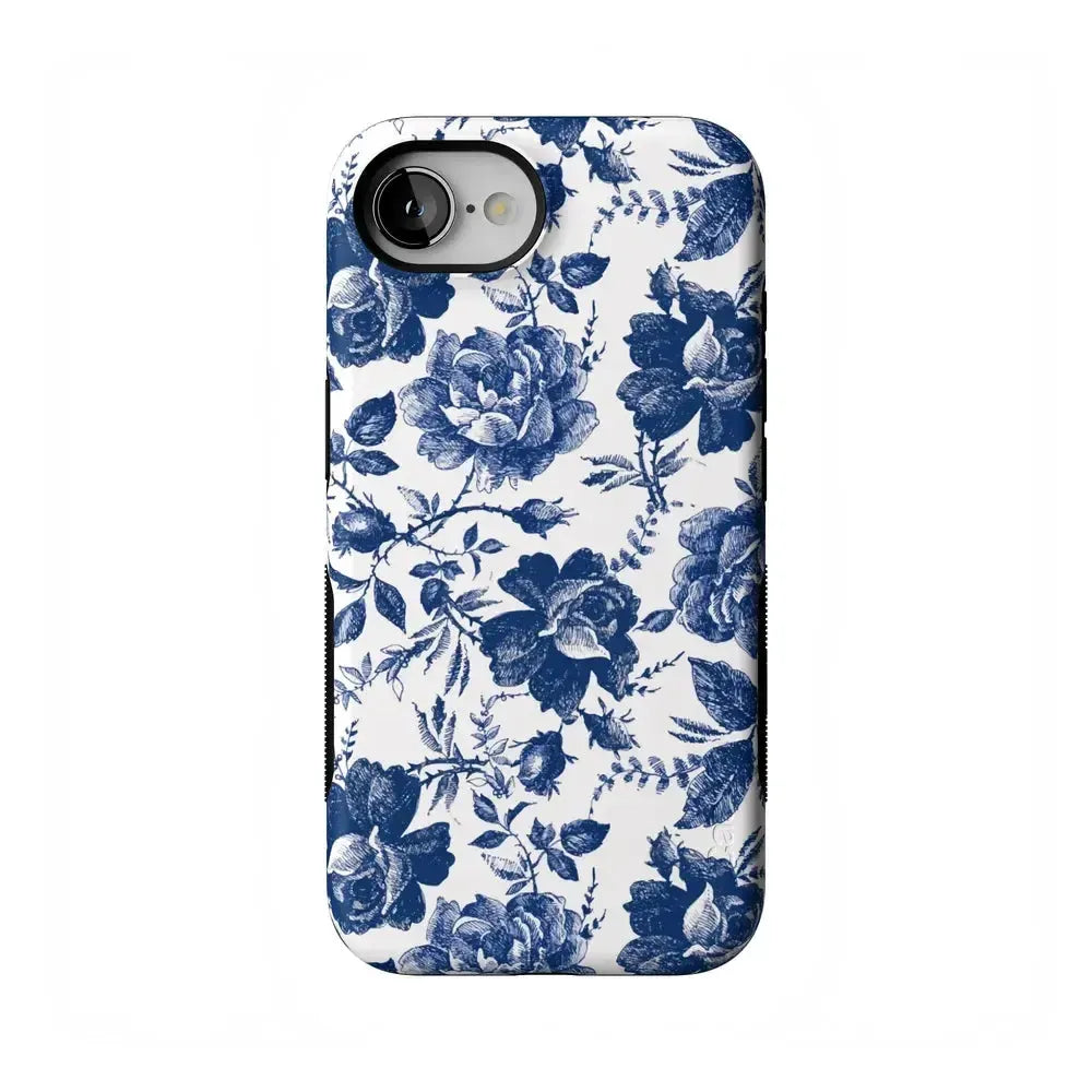 Rose to Fame | Blue & White Rose Floral Case