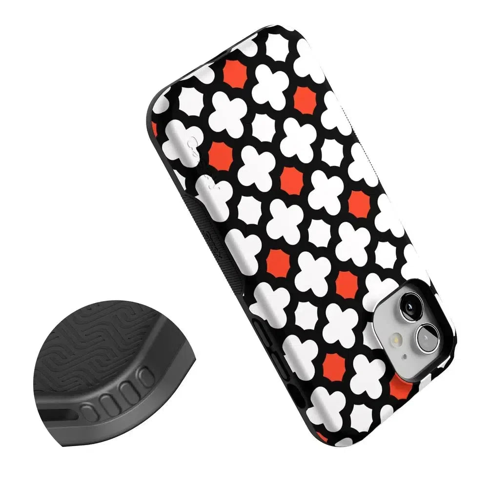 Red Lattice Tile | High Contrast Design Case