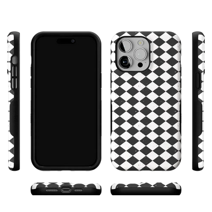Salem's Hex | Black & White Checkered Case