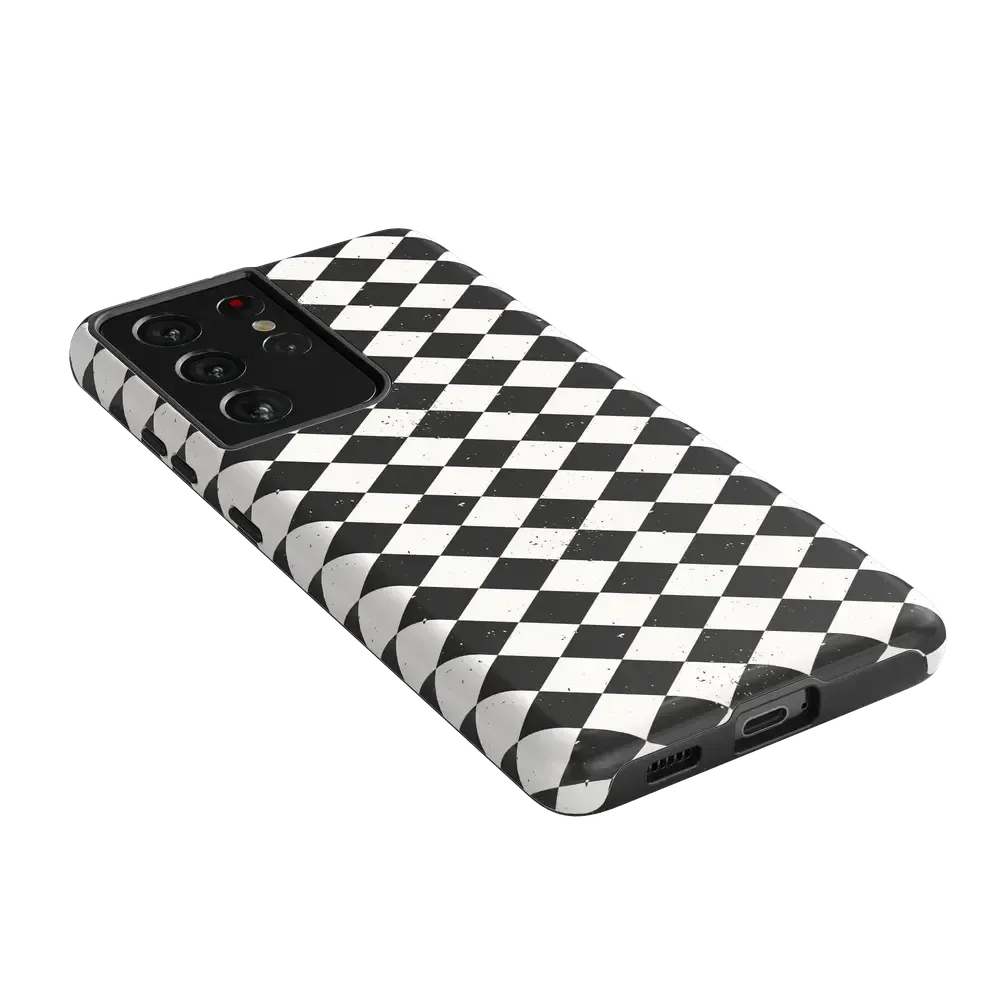 Salem's Hex | Black & White Checkered Case