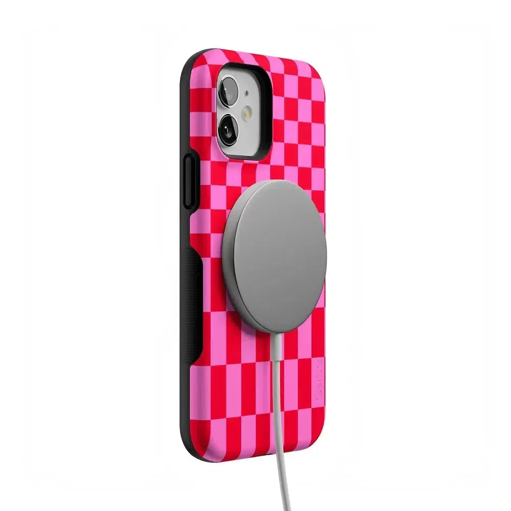 Vibe Check | Pink Checkerboard Case