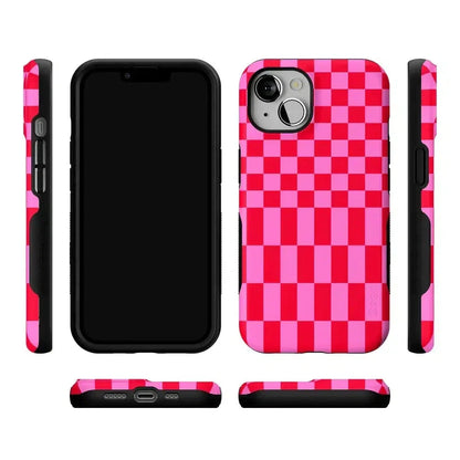 Vibe Check | Pink Checkerboard Case