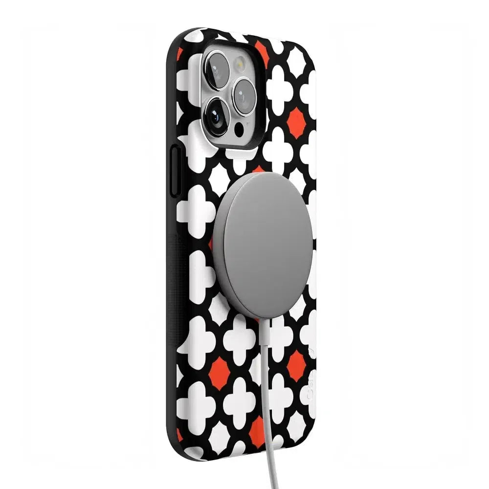 Red Lattice Tile | High Contrast Design Case