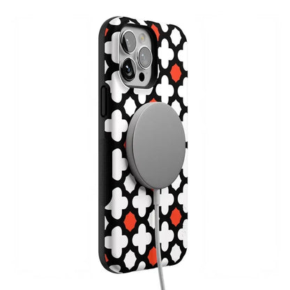 Red Lattice Tile | High Contrast Design Case