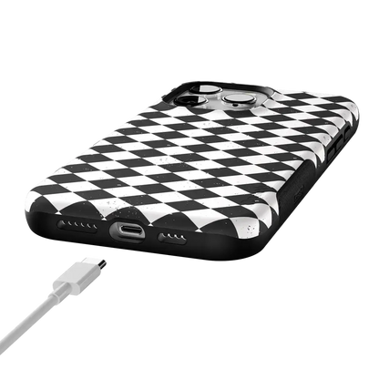 Salem's Hex | Black & White Checkered Case