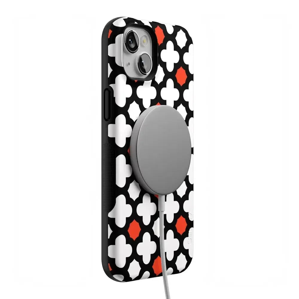 Red Lattice Tile | High Contrast Design Case